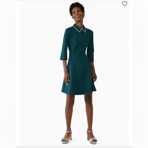 Kate Spade Embellished Collar Pointe Dress in Green